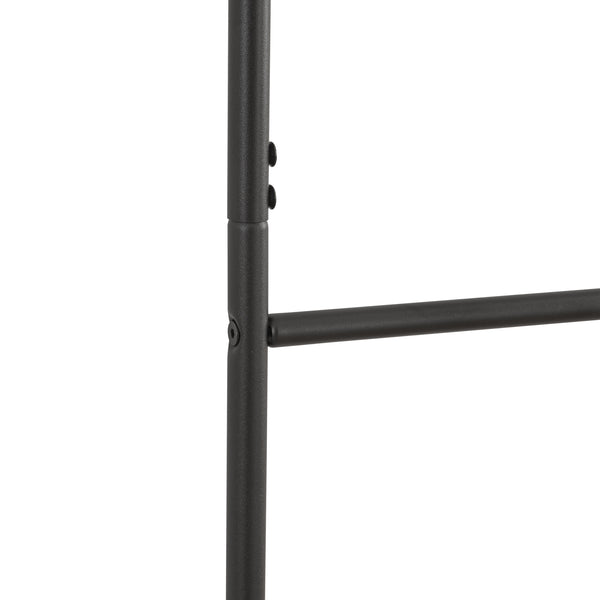 Törölközőtartó létra Bodø acél 176x38 cm fekete [en.casa]