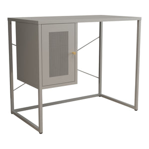 Íróasztal Sund acél 75x100x50 cm szürke [en.casa]