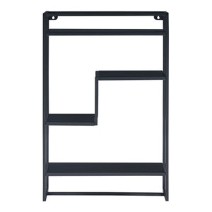 Fali polc Uurainen 60x40x13 cm fekete [en.casa]