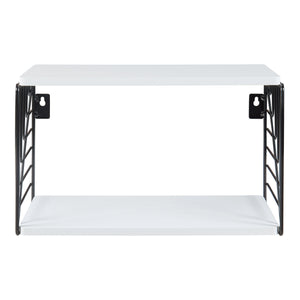 Fali polc Moss 39x18x23 cm fekete/fehér [en.casa]