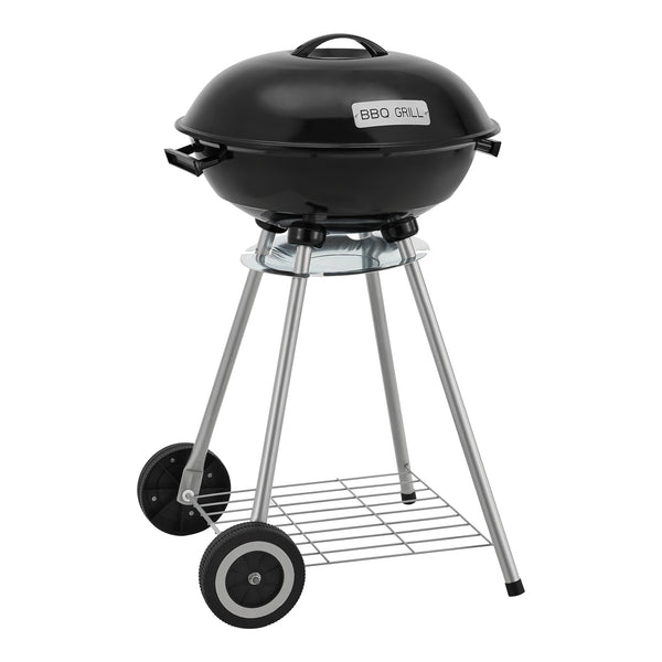 Faszenes gömbgrill Apricena 80x49x47cm fekete [casa.pro]