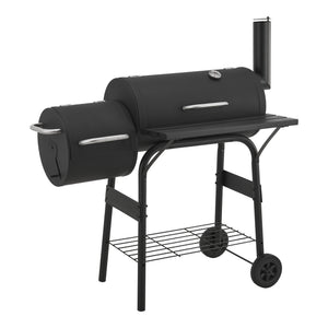 Füstölő grill Arielli 115x110x64cm fekete [casa.pro]