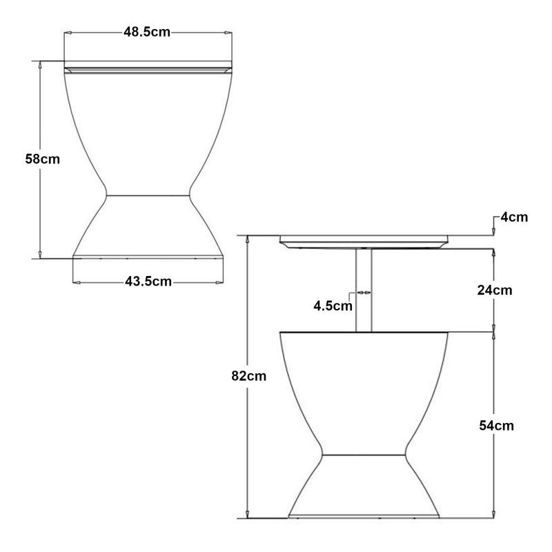 Méretrajz Cool bar Atessa 58x49 cm [casa.pro]