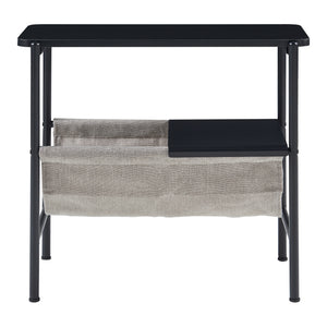 Kisasztal Samnanger 60x28x53cm fekete [en.casa]