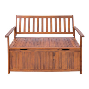 Akácfa kerti pad tárolóval Avezzano 30x60x88cm FSC® tanúsítvánnyal [en.casa]