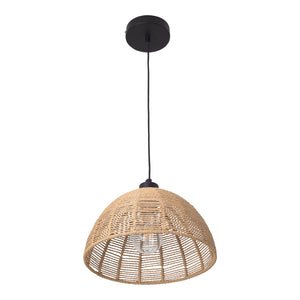 Függőlámpa Romsey fém+rattan [lux.pro]