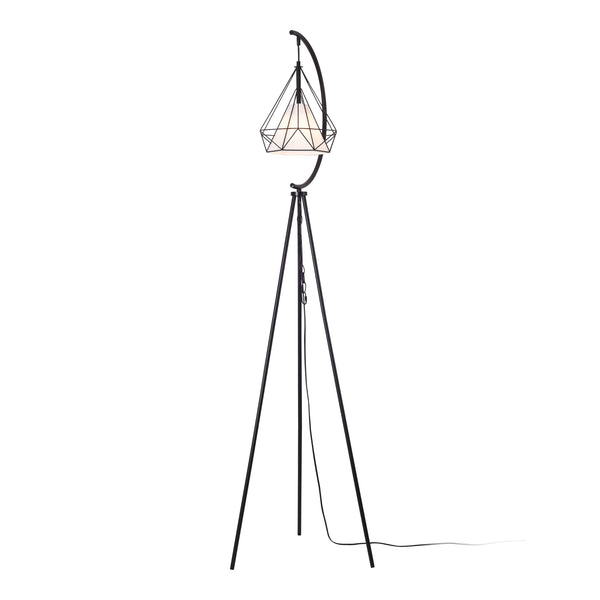 Állólámpa Austell fém 171cm fekete/fehér [lux.pro]