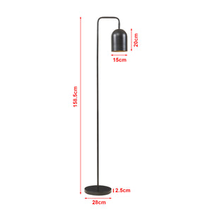 Állólámpa Barnard fém 159 cm fekete [lux.pro]