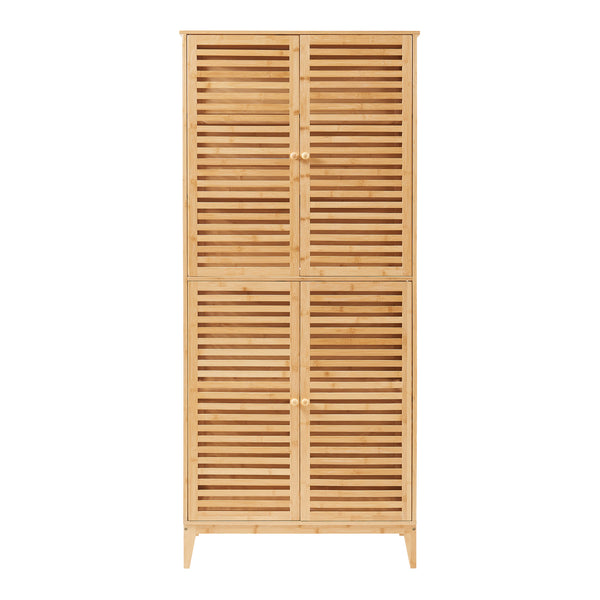 Fürdőszobaszekrény Raurgela 180x80x40 cm bambusz [en.casa]