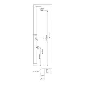 Szolárzuhany Frerievn 215 cm 18 L [casa.pro]