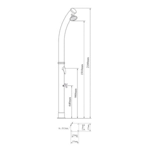 Szolárzuhany Kebomi 216 cm 18 L [casa.pro]