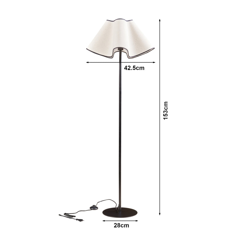 Méretrajz Állólámpa Ashton 153cm fekete/fehér [lux.pro]