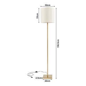Állólámpa Fildholm 157cm sárgaréz színű/len hatású [lux.pro]