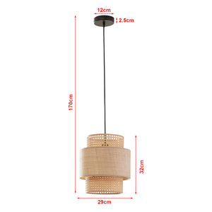 Függőlámpa Biggar rattan hatás/fonott minta [lux.pro]