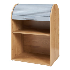 Redőnyös szekrény Kavlinge 80x60x40 cm bambusz/szürke [en.casa]