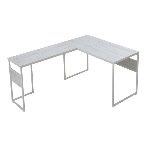 Íróasztal Karlstang L alakú 166x120x75 cm világosszürke [en.casa]