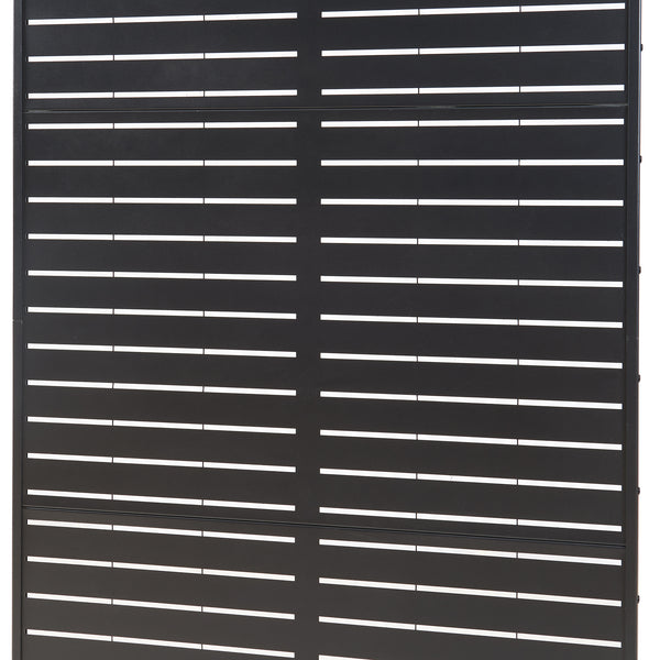Térelválasztó Trolu acél 200x100x50 cm fekete [casa.pro]