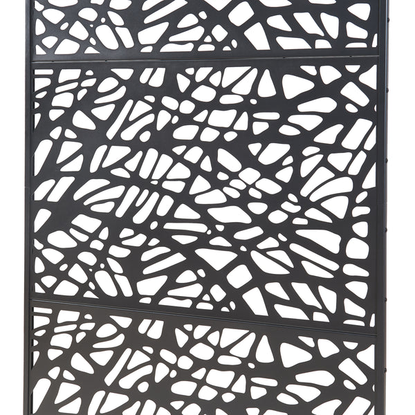 Térelválasztó Poskind acél 200x100x50 cm fekete [casa.pro]