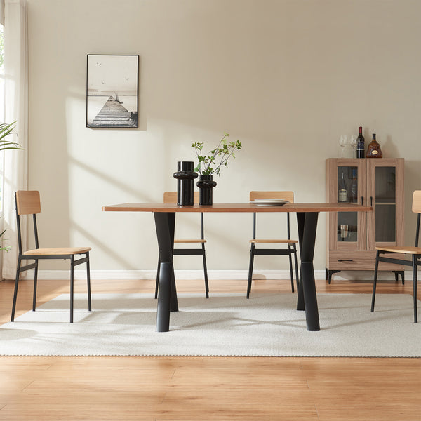 Asztalváz Klixjö 2db-os szett acél 72x70x10 cm fekete [en.casa]
