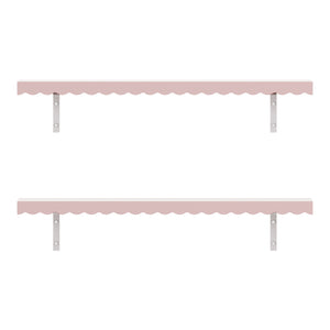 Gyerek fali polc 2db-os szett Vestnes 80x17x4 cm vattacukor [en.casa]