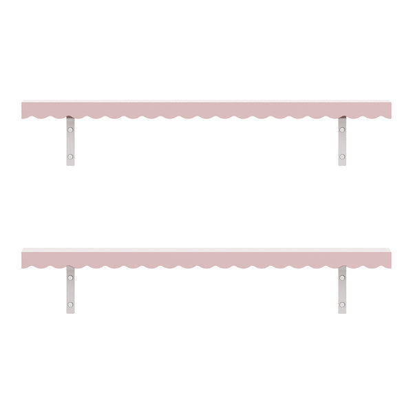 Gyerek fali polc 2db-os szett Vestnes 80x17x4 cm vattacukor [en.casa]