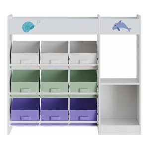 Gyerekpolc Farusa 80x90x30 cm Aqua Dream-motívum [en.casa]