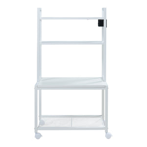 Irodai gurulós polc Svanaldsvipp 100x55x38 cm fehér [en.casa]