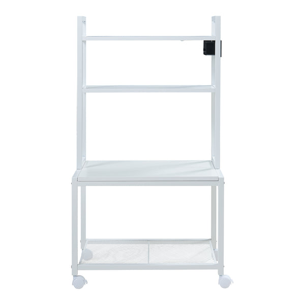 Irodai gurulós polc Svanaldsvipp 100x55x38 cm fehér [en.casa]