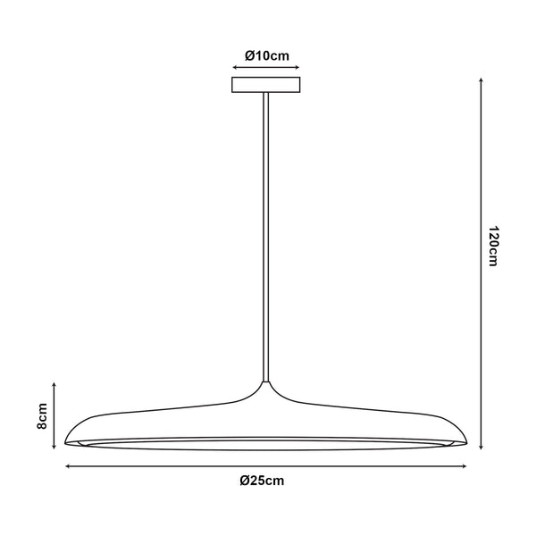 Függőlámpa Oupilu beépített LED fém 120x25x25 cm fekete/fehér [lux.pro]