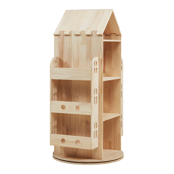 Forgatható gyerekpolc Sanköre 122x64x43 cm fenyőfa natúr [en.casa]