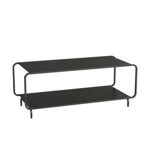 Dohányzóasztal Færder 115x50x45 cm acél fekete [en.casa]