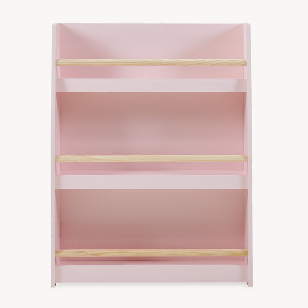 Gyerek könyvesolc Virer 78x60x18 cm rózsaszín [en.casa]