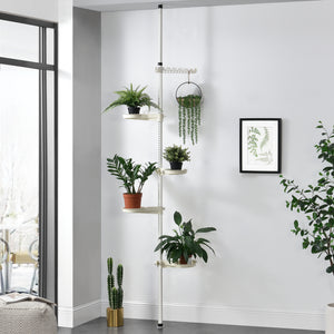 Teleszkópos növény állvány AATR-6507 fehér 110 - 305 cm [en.casa]
