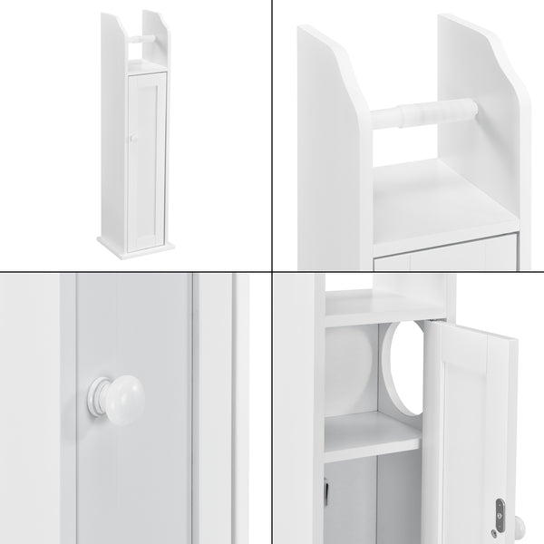 WC papír tartó szekrény Falkenberg fehér [en.casa]