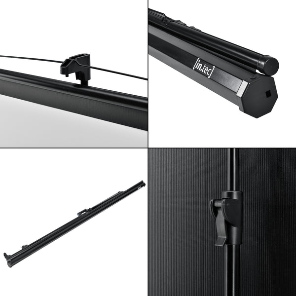 Vetítővászon ABCS-0712 mobil állítható tripod-állvánnyal [in.tec]