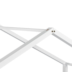 Házikó ágy Vardø 90x200 cm fenyőfa fehér [en.casa]