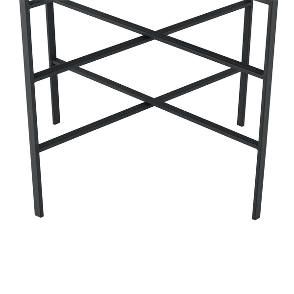 Dohányzóasztal Gandia levehető asztallappal fém fekete [en.casa]