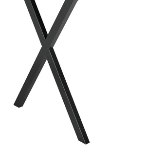 Étkezőasztal Arboga 4 személyes asztal stílusos és időtálló120 x 60 x 75 cm vas/forgácslap fekete/sötét fa-hatású [en.casa]® 