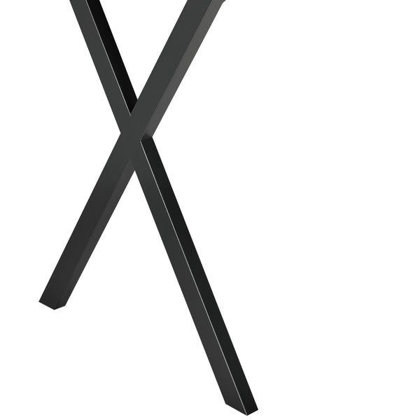 Étkezőasztal Arboga 4 személyes asztal stílusos és időtálló120 x 60 x 75 cm vas/forgácslap fekete/sötét fa-hatású [en.casa]® 