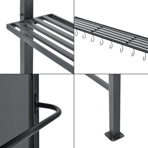 Grillpavilon Pyrgos BBQ 215 x 220 x 140 cm sötétszürke [en.casa]