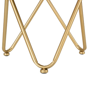 Ülőke párnázott ülőfelülettel Katrineholm 44 x 35 cm fekete/sárgaréz színű [en.casa]