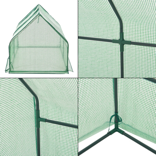 Mini fóliasátor Nissewaard 180x90x90 cm zöld [en.casa]