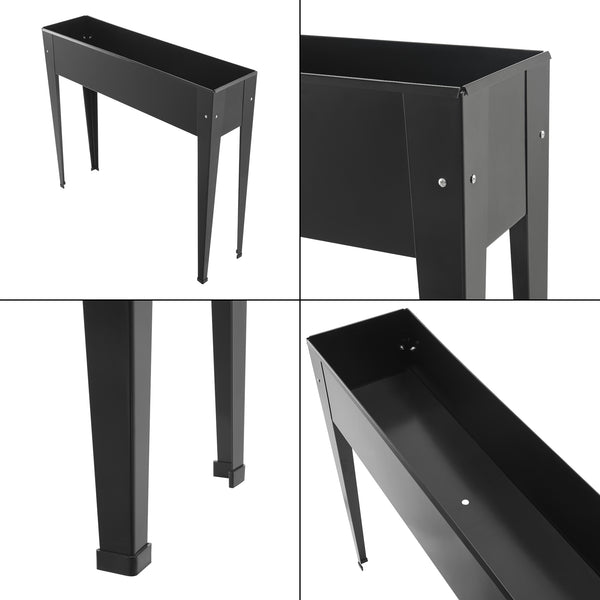 Magaságyás Lelystad 98 x 25 x 82 cm acél antracit [en.casa]