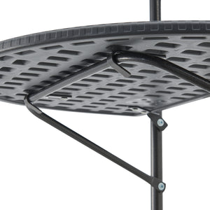 Függőasztal erkélyre Cicala 83,5 x 60 x 64 cm sötétszürke [en.casa]