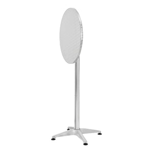 Bár- és bisztróasztal kerek Avesta 75 cm / 115 cm (állítható) ezüst [en.casa]