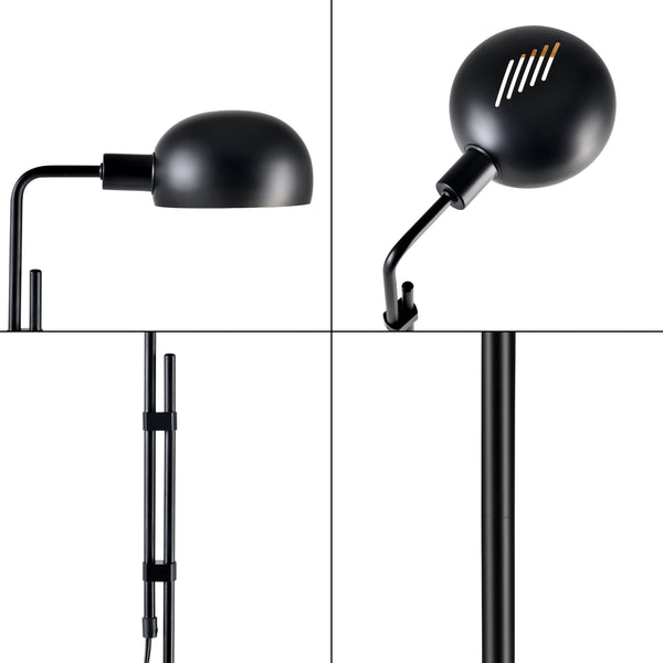 Állólámpa Bolton 1 x E14 max. 25W fekete 160 cm [lux.pro] 