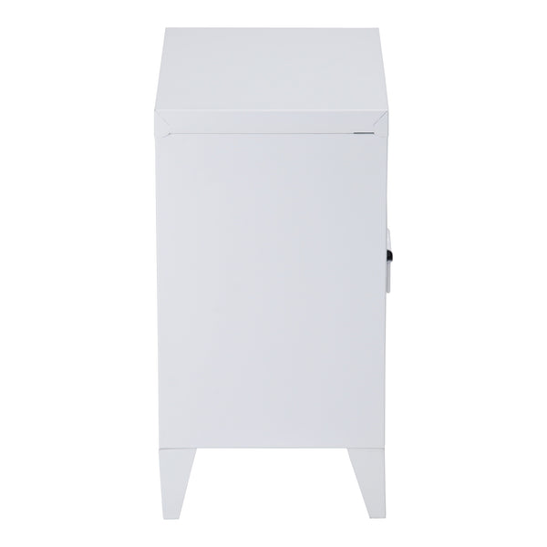 Éjjeli szekrény Inari bal oldali fogantyúval acél [en.casa]