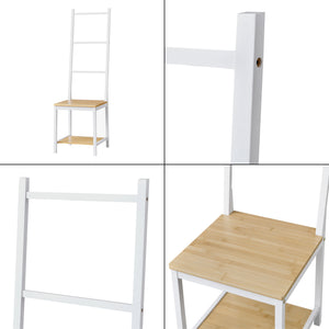 Szobainas Juuka 133 x 40 x 42 cm bambusz fehér/natúr [en.casa] 