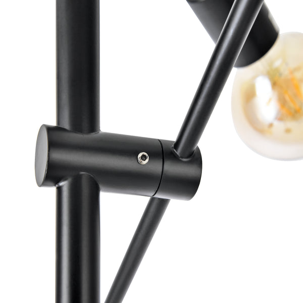 Állólámpa Craigavon 154 cm Fekete 6 x E27 max. 60W [lux.pro] 