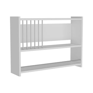 Konyhai falipolc Helsingør 60x84x20 cm forgácslap fehér [en.casa]
